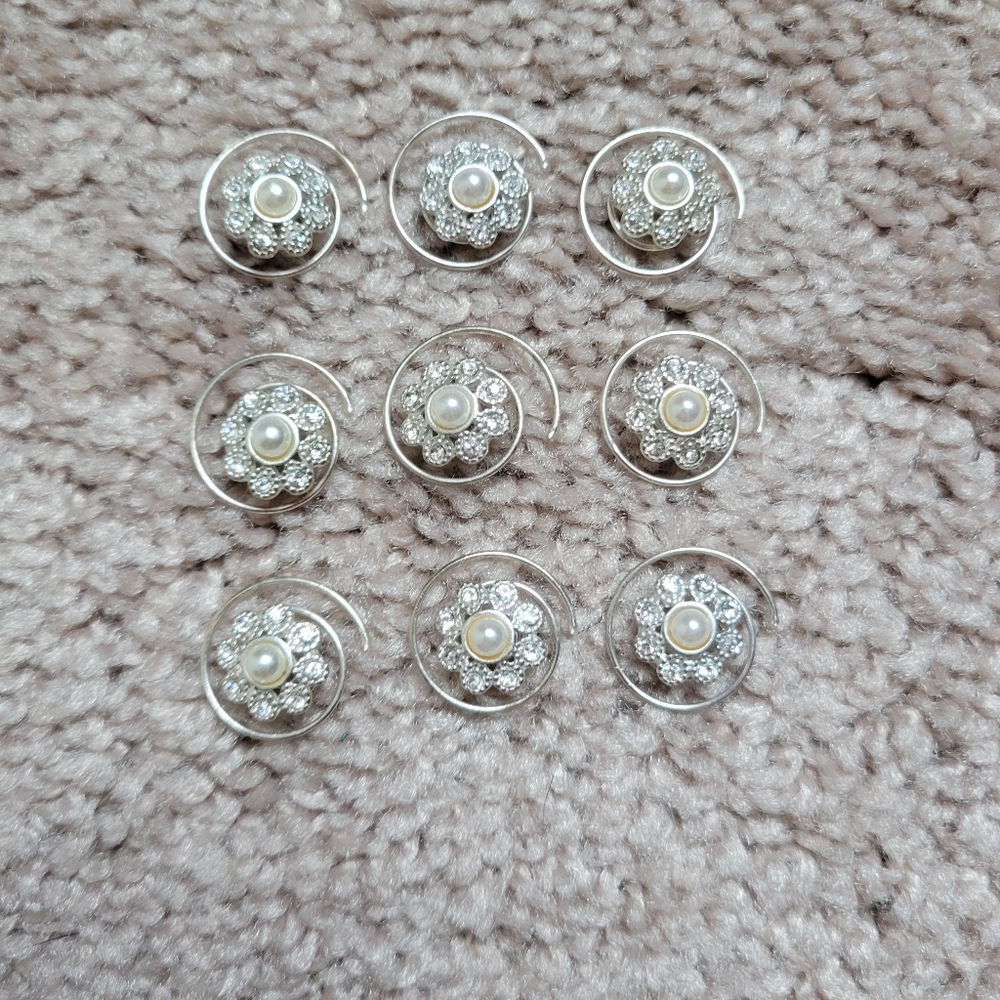 Elegant Silver and Pearl Hair Accessories
